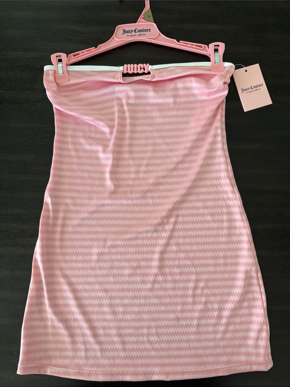 Juicy Couture Light Pink chevron stripe Mini Dress